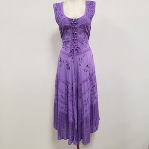 Advance Womens Festival Fairy Asymmetric Midi Dress Size S/M Purple Renaissance